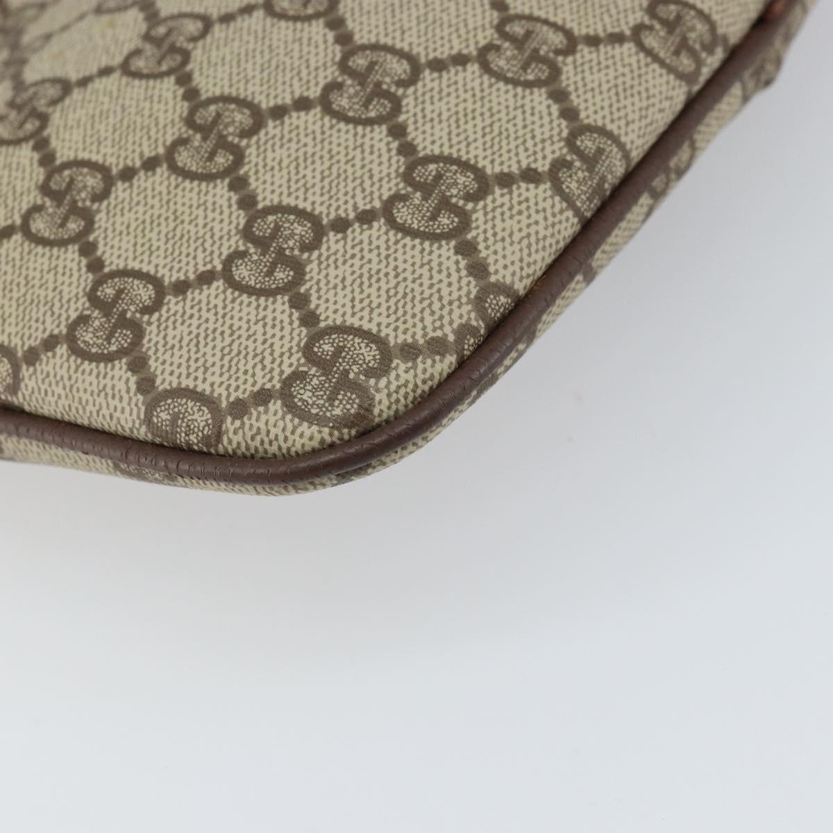 GUCCI GG Supreme Web Sherry Line Bag PVC Beige Gold 904 02 047 Auth BA9941