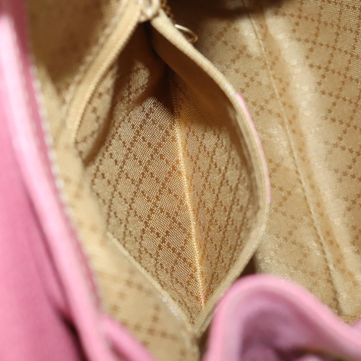 GUCCI Bamboo Backpack Suede Pink Gold 003 2034 0030 Auth BA9946