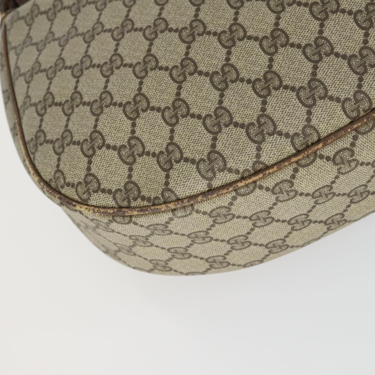 GUCCI GG Supreme Shoulder Bag PVC Beige Gold 001 256 0719 Auth BA9947