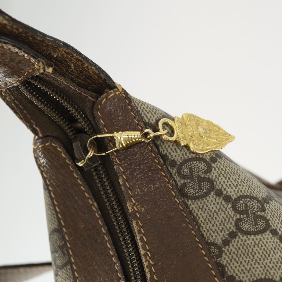 GUCCI GG Supreme Shoulder Bag PVC Beige Gold 001 256 0719 Auth BA9947