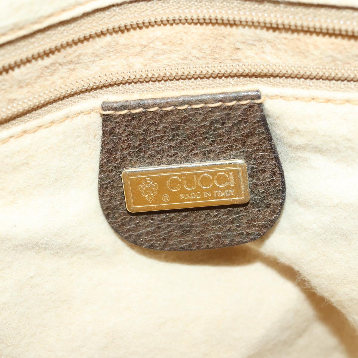 GUCCI GG Supreme Shoulder Bag PVC Beige Gold 001 256 0719 Auth BA9947