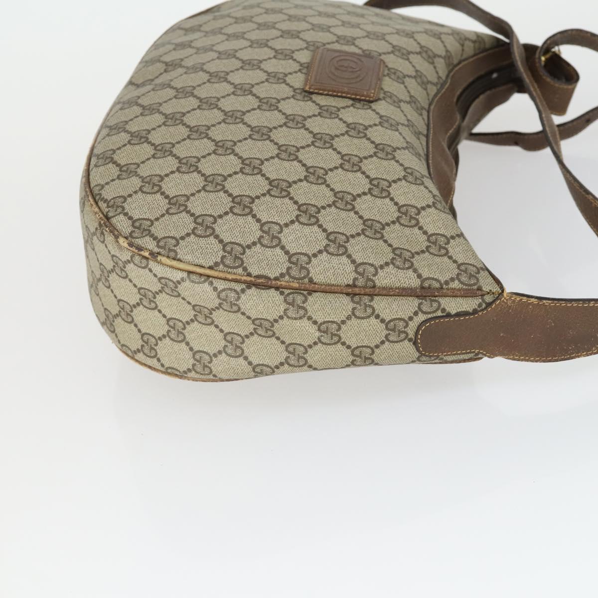 GUCCI GG Supreme Shoulder Bag PVC Beige Gold 001 256 0719 Auth BA9947