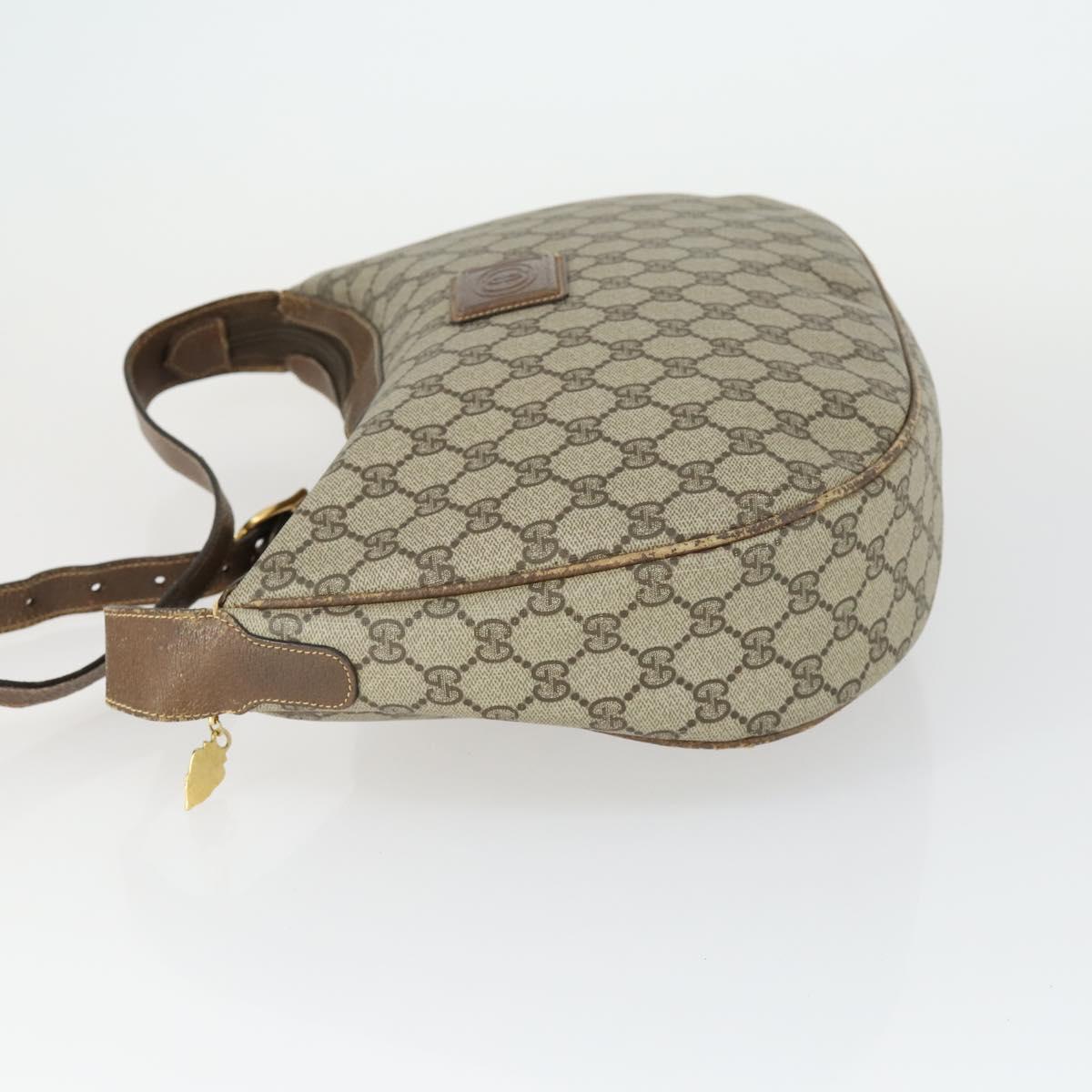 GUCCI GG Supreme Shoulder Bag PVC Beige Gold 001 256 0719 Auth BA9947