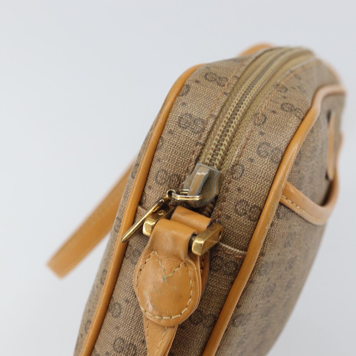 GUCCI Micro GG Supreme Shoulder Bag PVC Beige Gold 007 113 1943 Auth BA9951