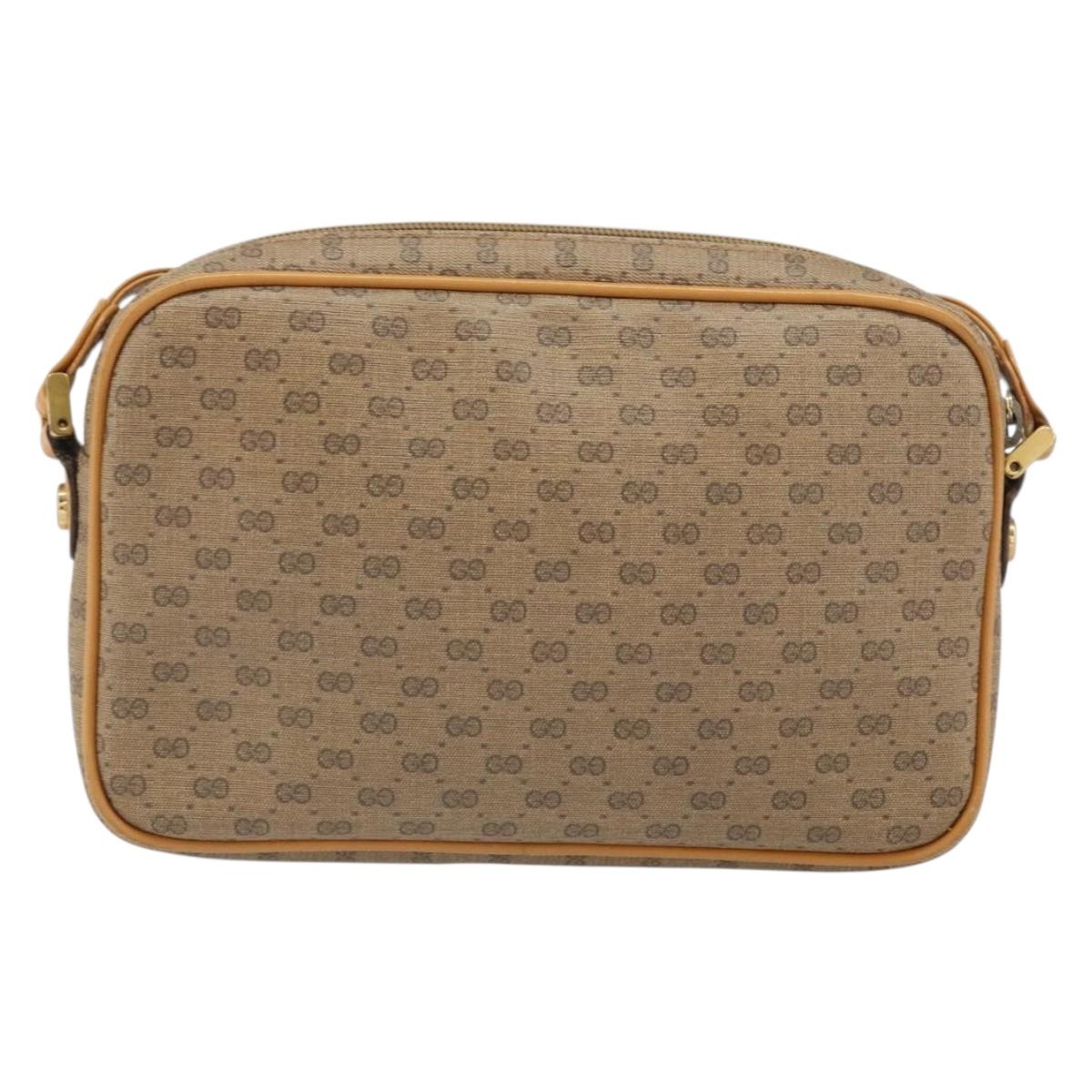 GUCCI Micro GG Supreme Shoulder Bag PVC Beige Gold 007 113 1943 Auth BA9951