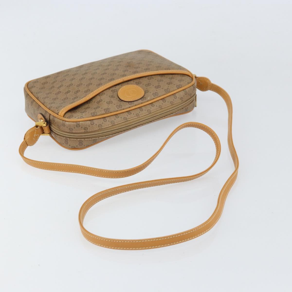 GUCCI Micro GG Supreme Shoulder Bag PVC Beige Gold 007 113 1943 Auth BA9951