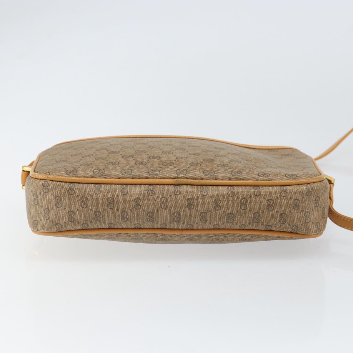 GUCCI Micro GG Supreme Shoulder Bag PVC Beige Gold 007 113 1943 Auth BA9951