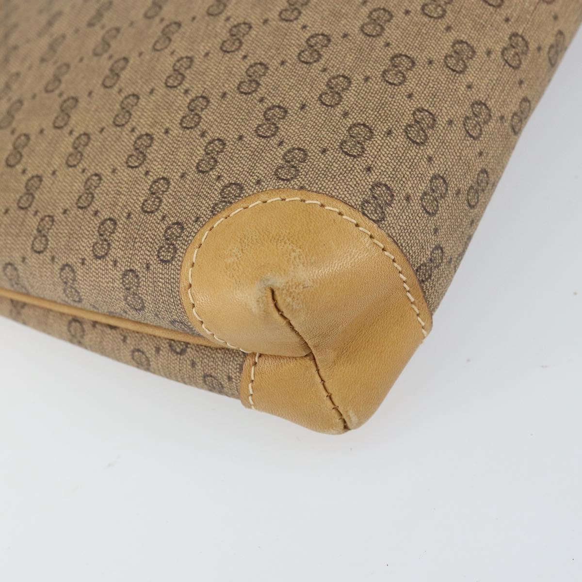 GUCCI Micro GG Supreme Shoulder Bag PVC Beige Gold 87 001 5553 Auth BA9956