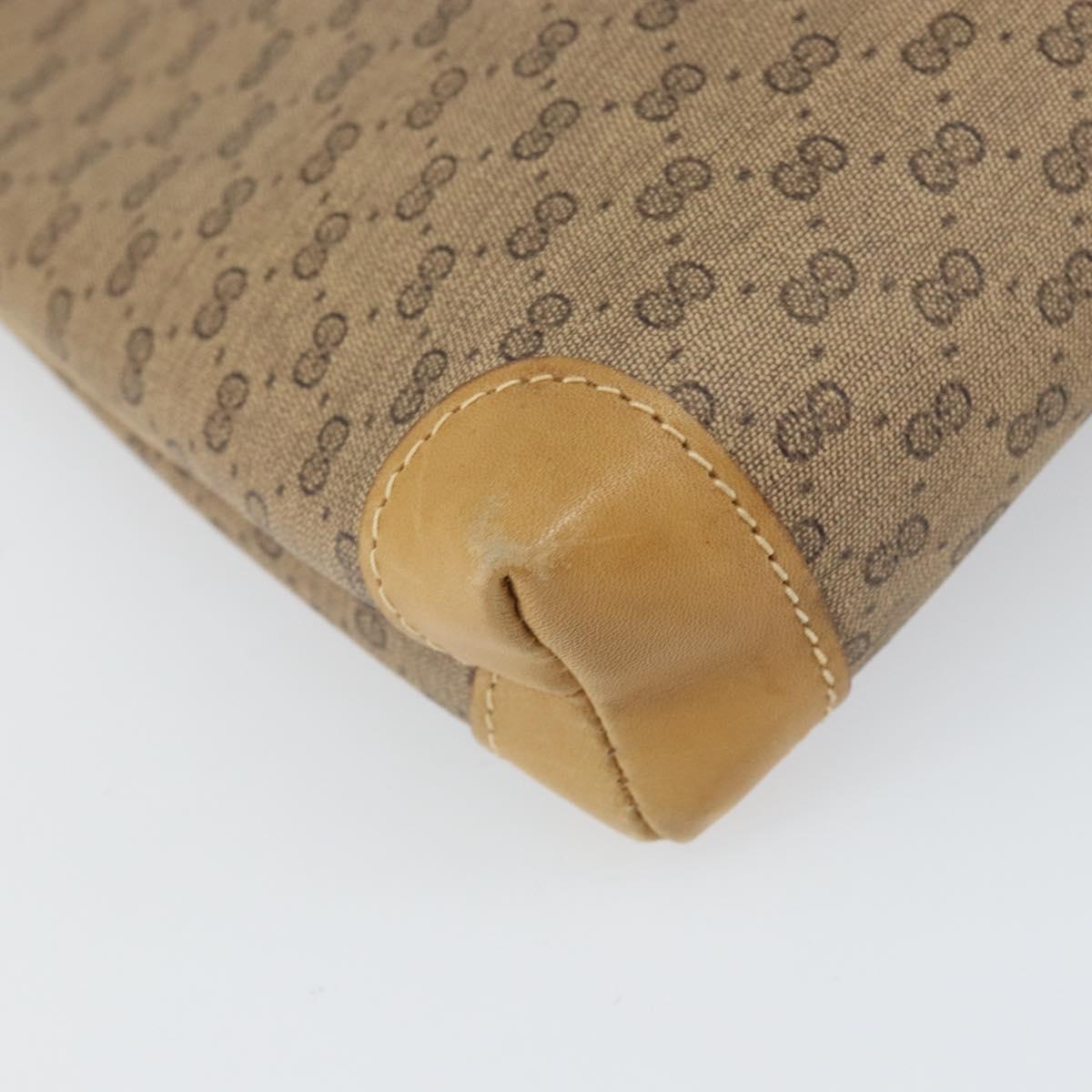 GUCCI Micro GG Supreme Shoulder Bag PVC Beige Gold 87 001 5553 Auth BA9956