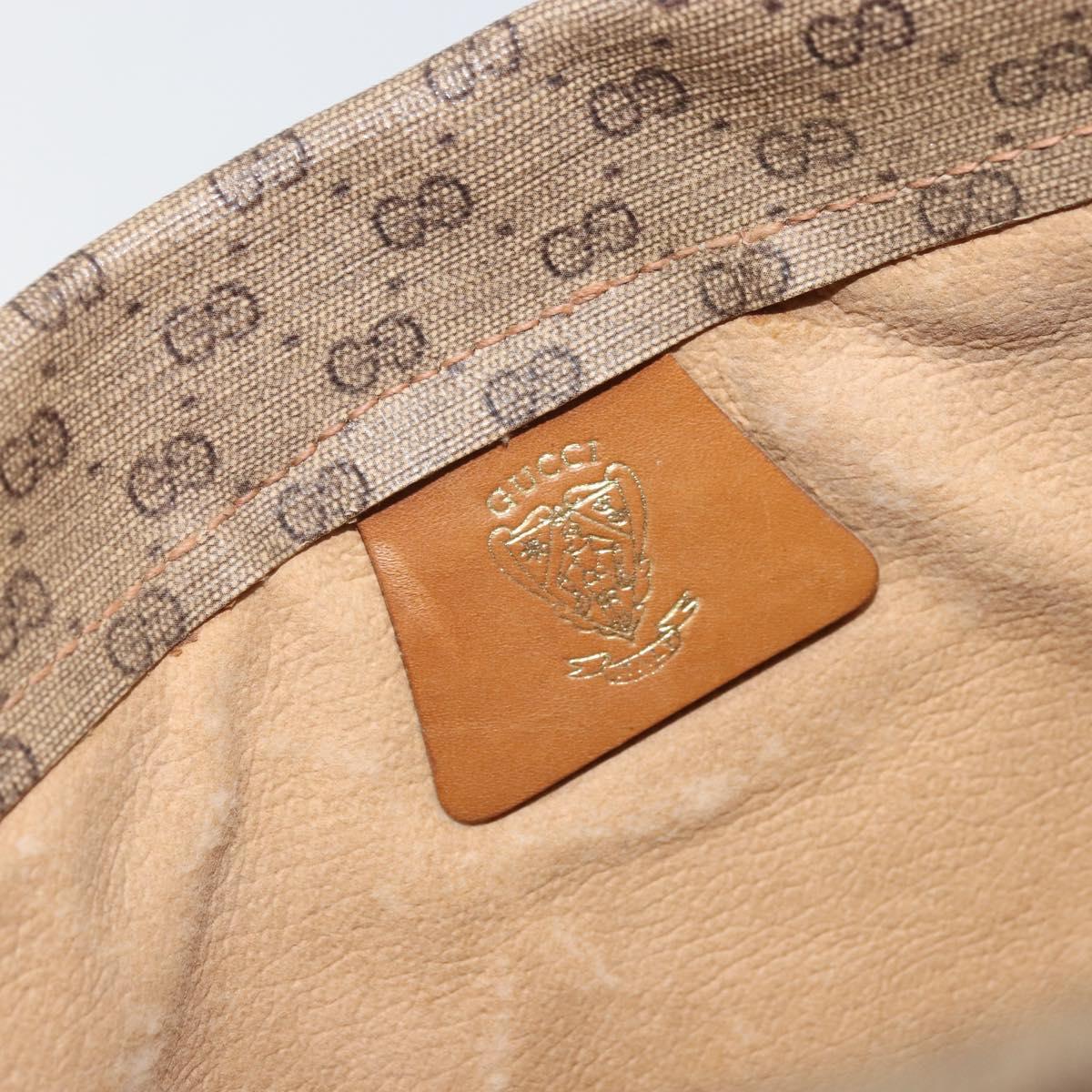 GUCCI Micro GG Supreme Shoulder Bag PVC Beige Gold 87 001 5553 Auth BA9956
