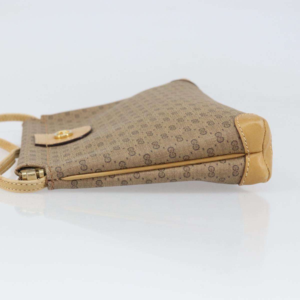 GUCCI Micro GG Supreme Shoulder Bag PVC Beige Gold 87 001 5553 Auth BA9956