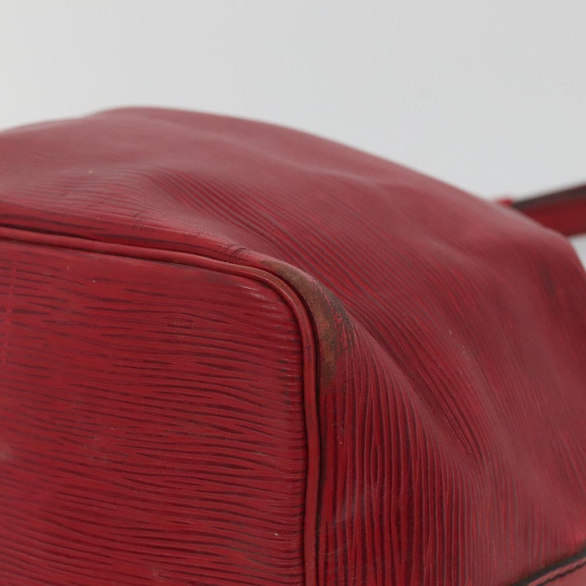 LOUIS VUITTON Epi Petit Noe Shoulder Bag Red M44107 LV Auth BA997