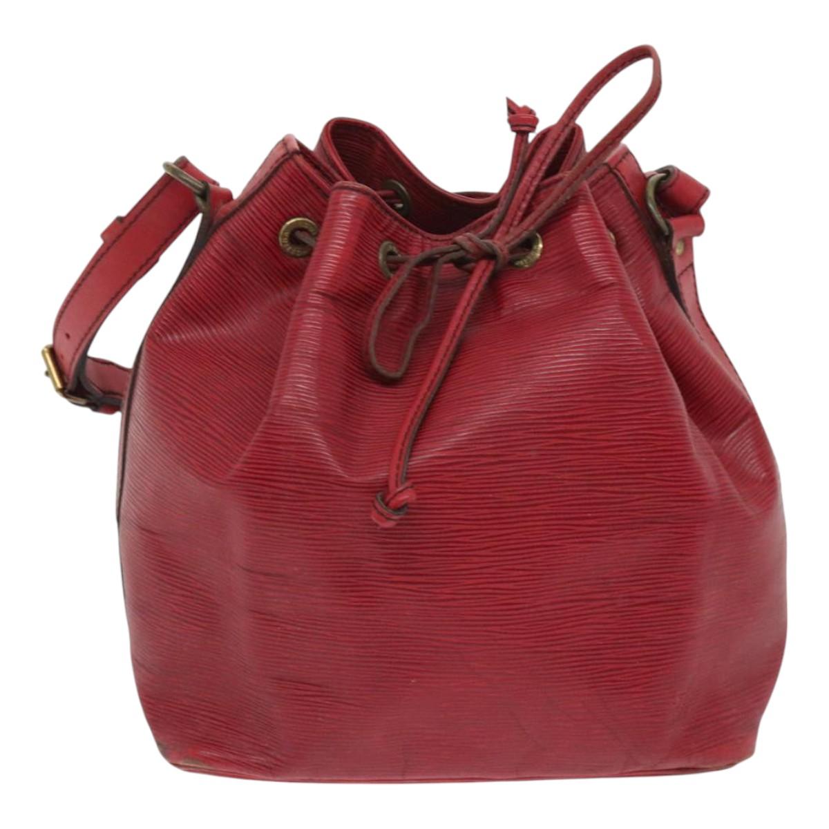 LOUIS VUITTON Epi Petit Noe Shoulder Bag Red M44107 LV Auth BA997