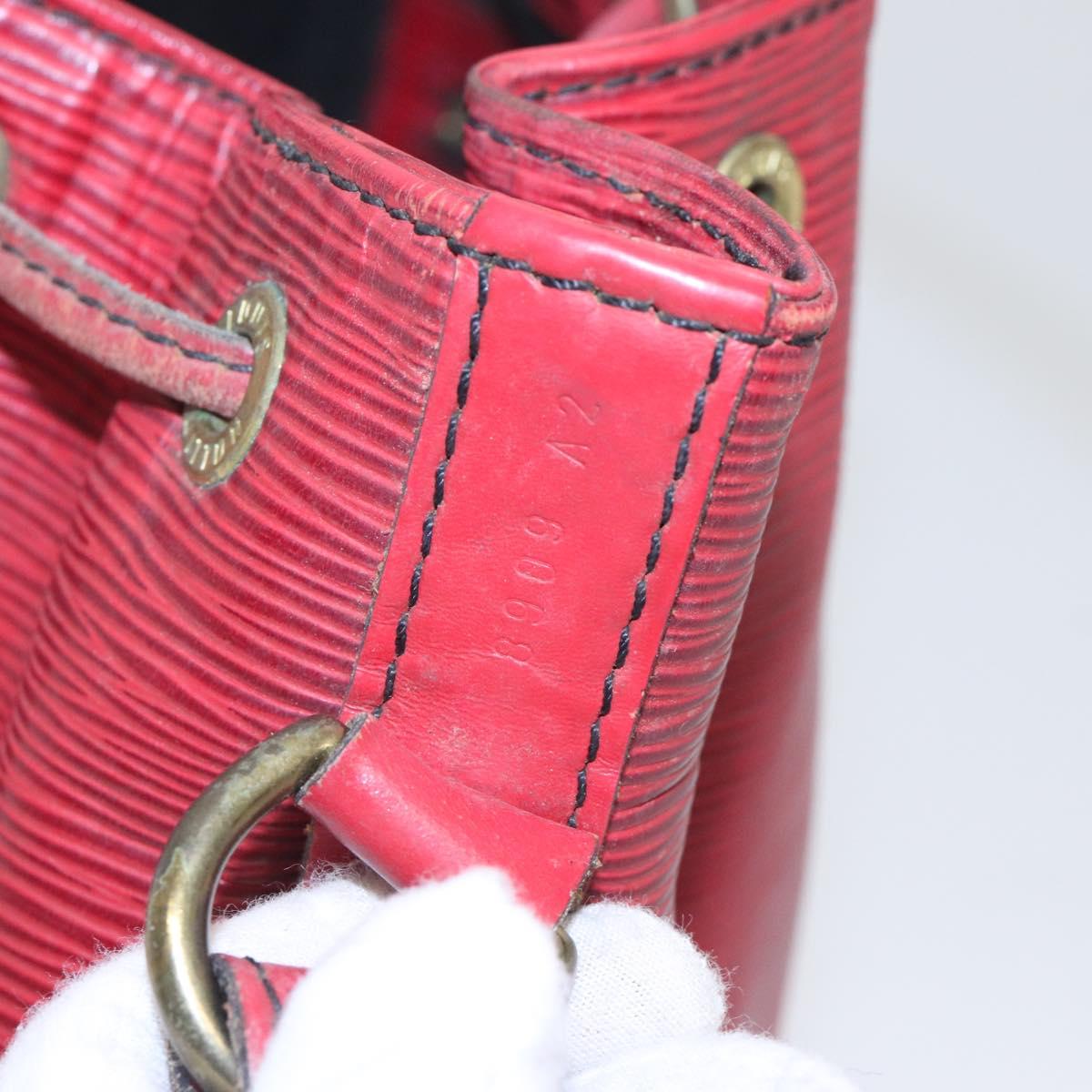 LOUIS VUITTON Epi Petit Noe Shoulder Bag Red M44107 LV Auth BA997