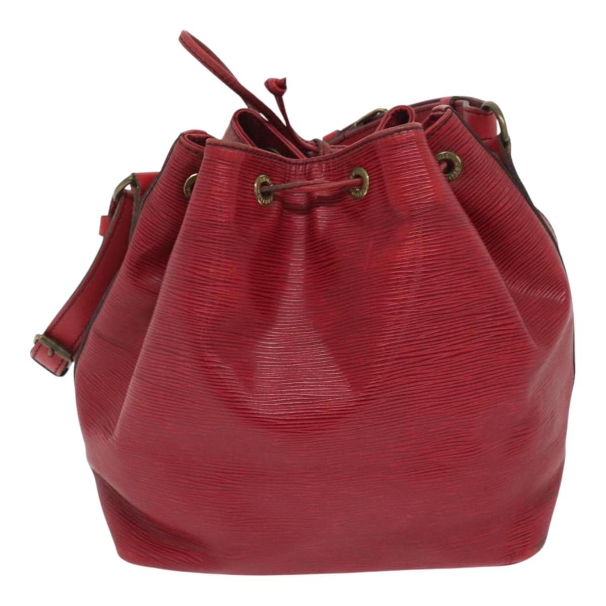 LOUIS VUITTON Epi Petit Noe Shoulder Bag Red M44107 LV Auth BA997