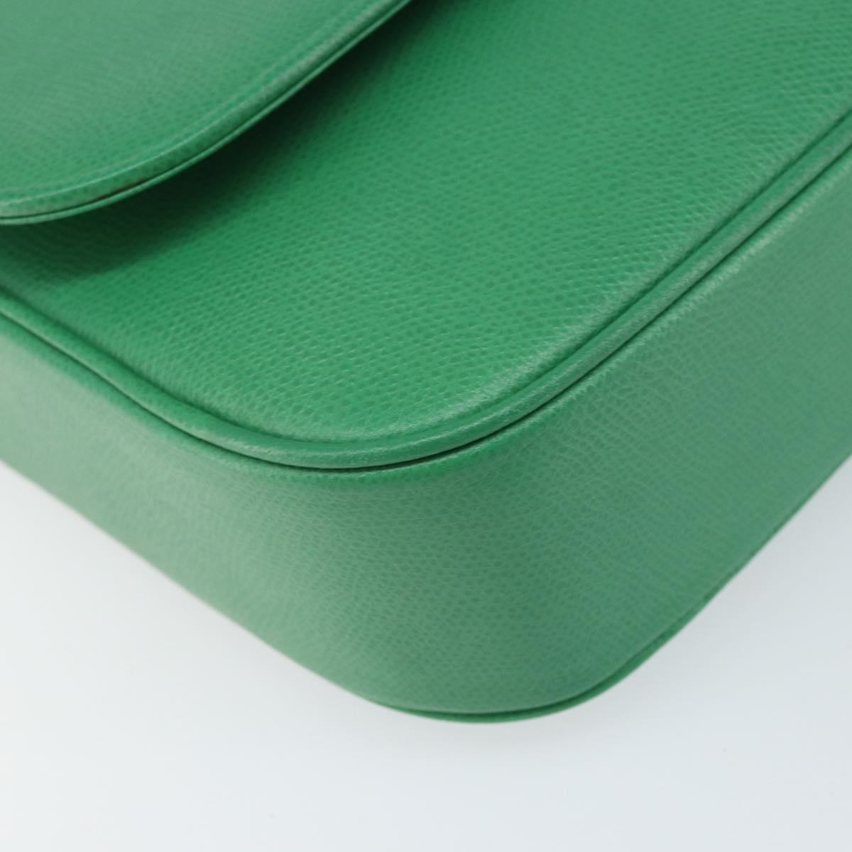 MCM Shoulder Bag Leather Green Gold Auth BA9971