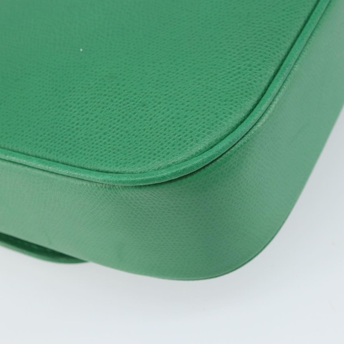 MCM Shoulder Bag Leather Green Gold Auth BA9971