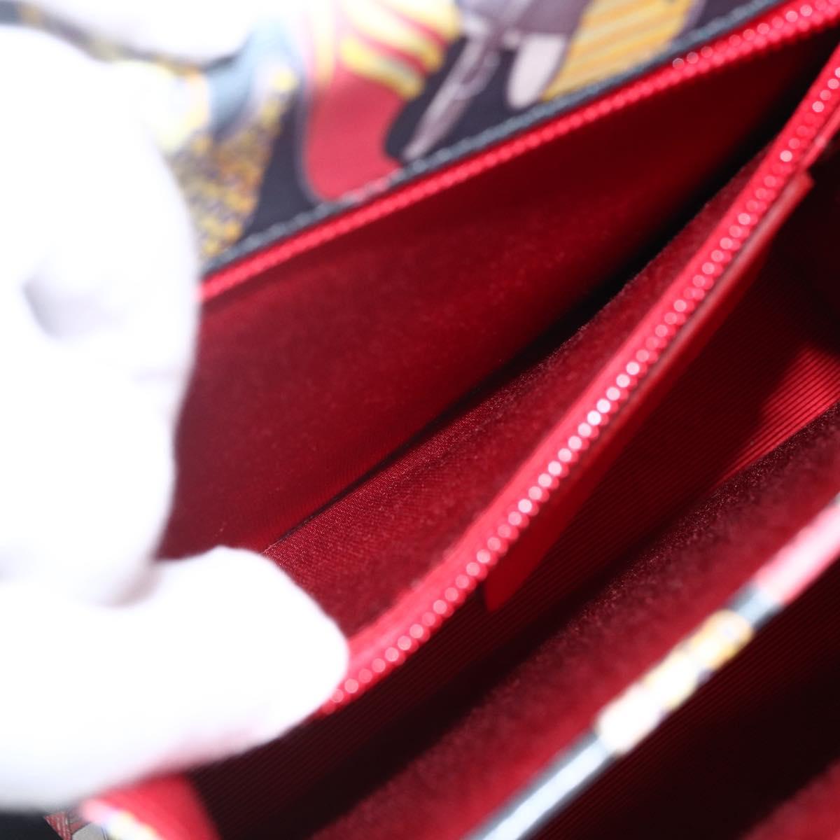 Salvatore Ferragamo Gancini Bag Leather 2way Multicolor Gold Auth BA9972V