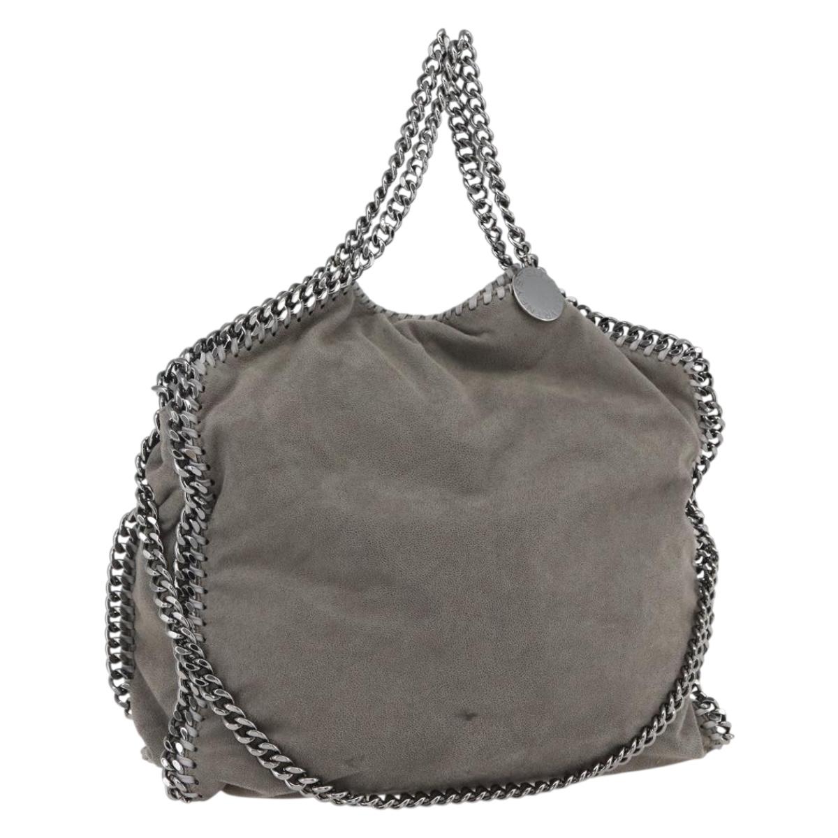 Stella MacCartney Falabella Tote Bag Suede 2way Gray 234387 Auth BA9973