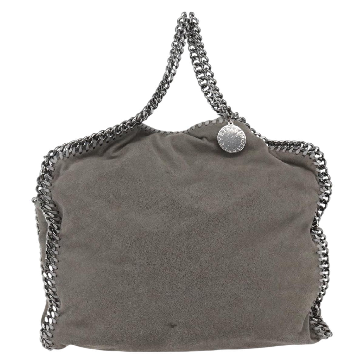 Stella MacCartney Falabella Tote Bag Suede 2way Gray 234387 Auth BA9973