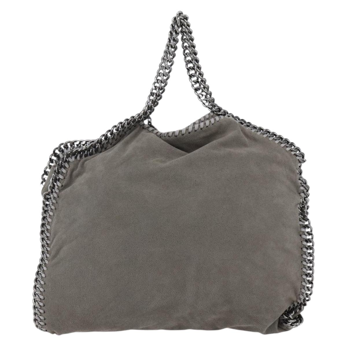 Stella MacCartney Falabella Tote Bag Suede 2way Gray 234387 Auth BA9973