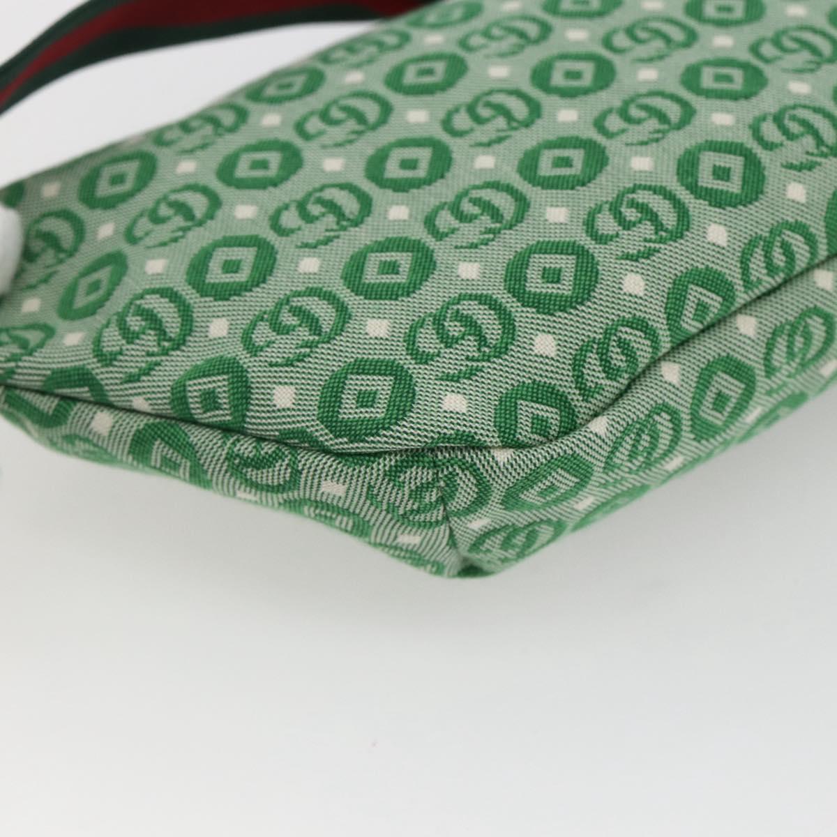 GUCCI Children's Sherry Line Waist bag Canvas Green Silver 502095 Auth BA9977V