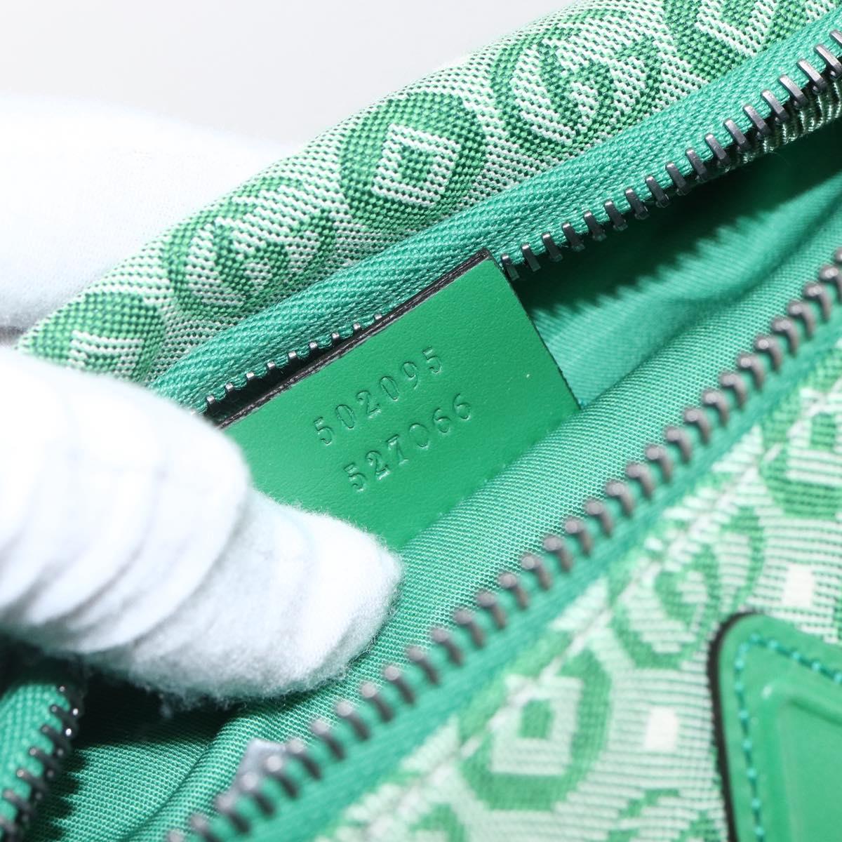 GUCCI Children's Sherry Line Waist bag Canvas Green Silver 502095 Auth BA9977V