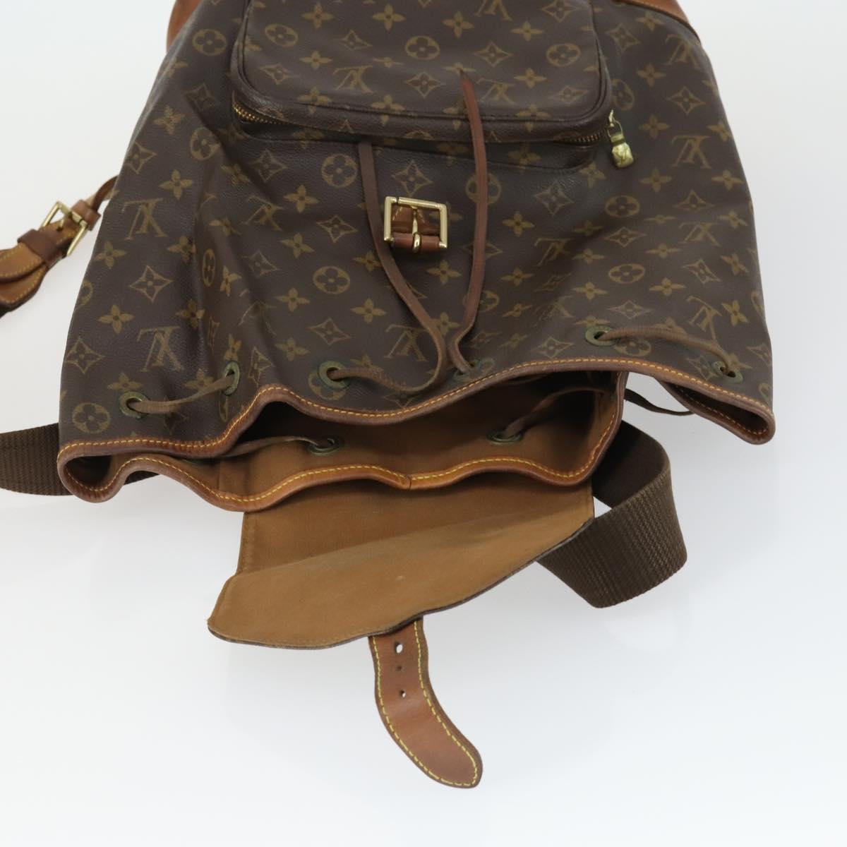 LOUIS VUITTON Monogram Montsouris GM Backpack M51135 LV Auth BA9987