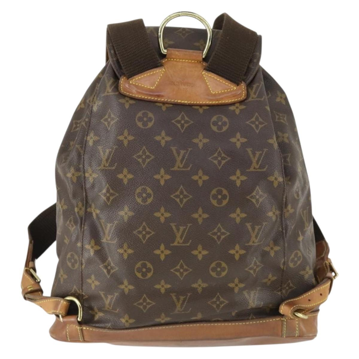 LOUIS VUITTON Monogram Montsouris GM Backpack M51135 LV Auth BA9987