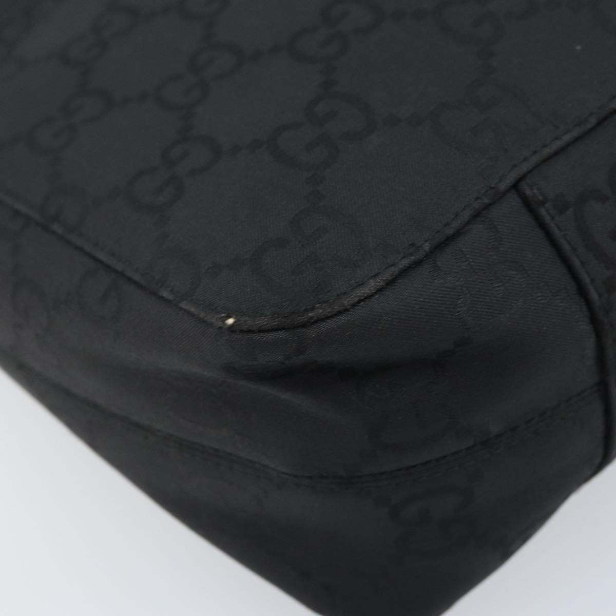 GUCCI GG Canvas Hand Bag Black Silver 000 0815 Auth BAZ008A