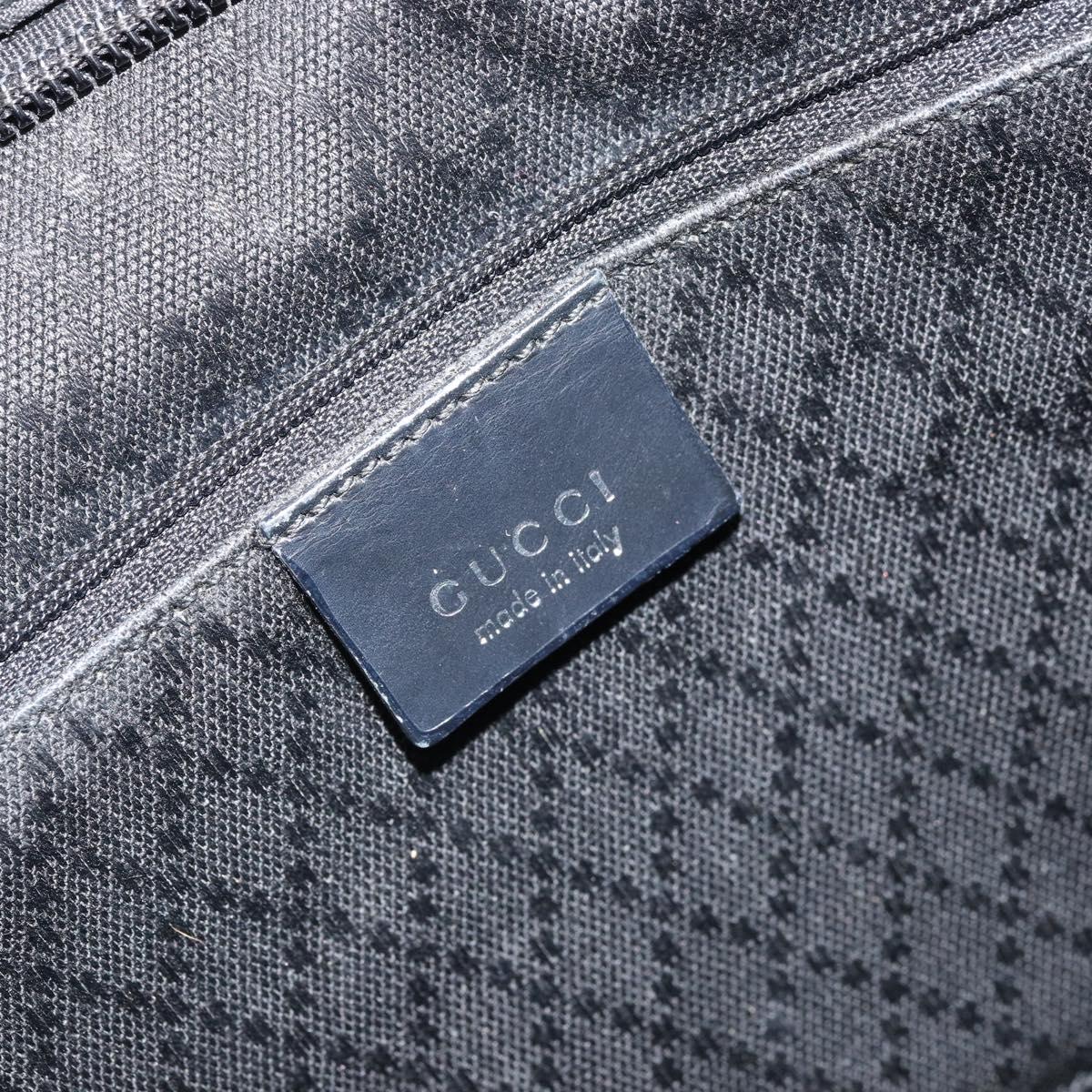 GUCCI GG Canvas Hand Bag Black Silver 000 0815 Auth BAZ008A