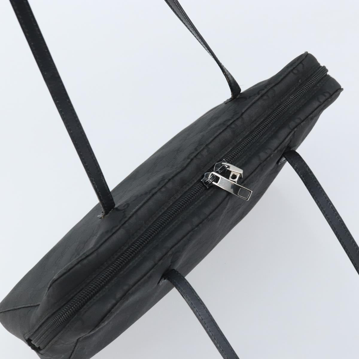 GUCCI GG Canvas Hand Bag Black Silver 000 0815 Auth BAZ008A