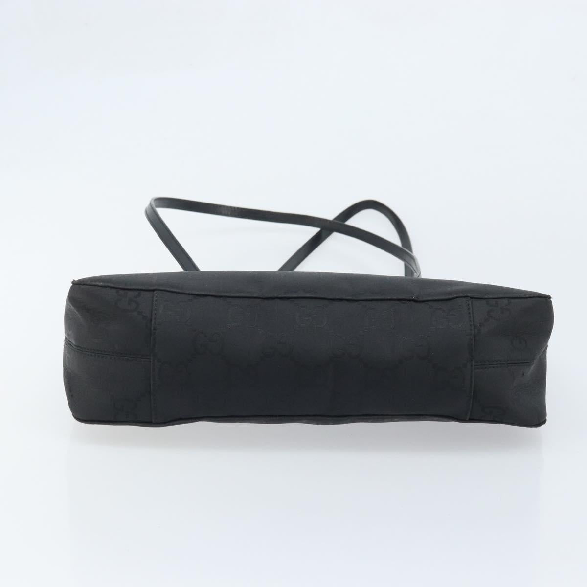 GUCCI GG Canvas Hand Bag Black Silver 000 0815 Auth BAZ008A