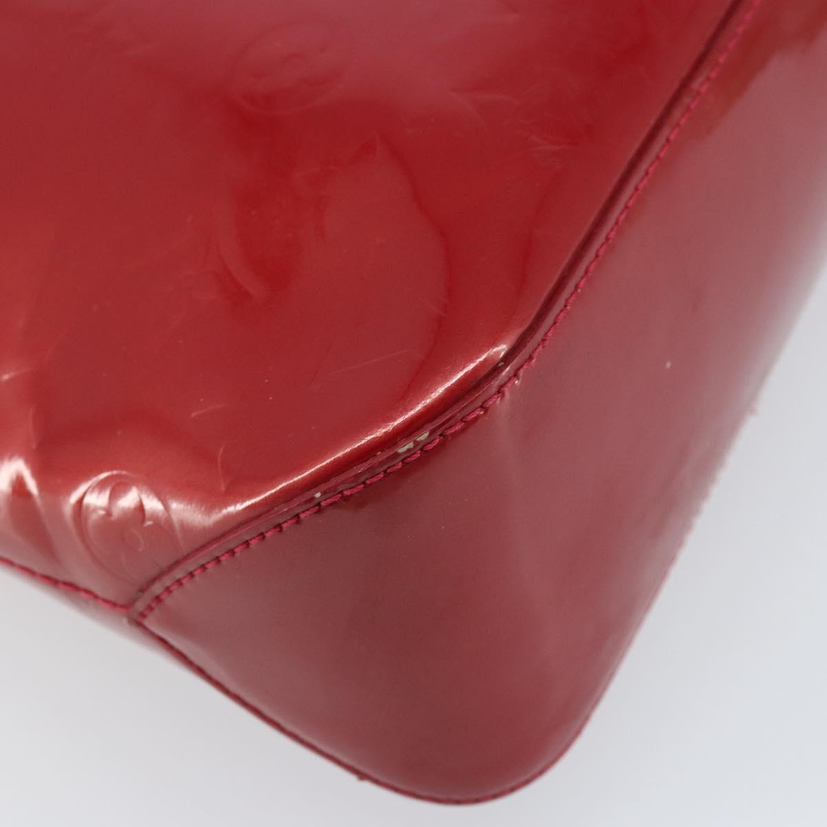 LOUIS VUITTON Monogram Vernis Brentwood Bag Pomme D'amour M91989 LV Auth BAZ027A
