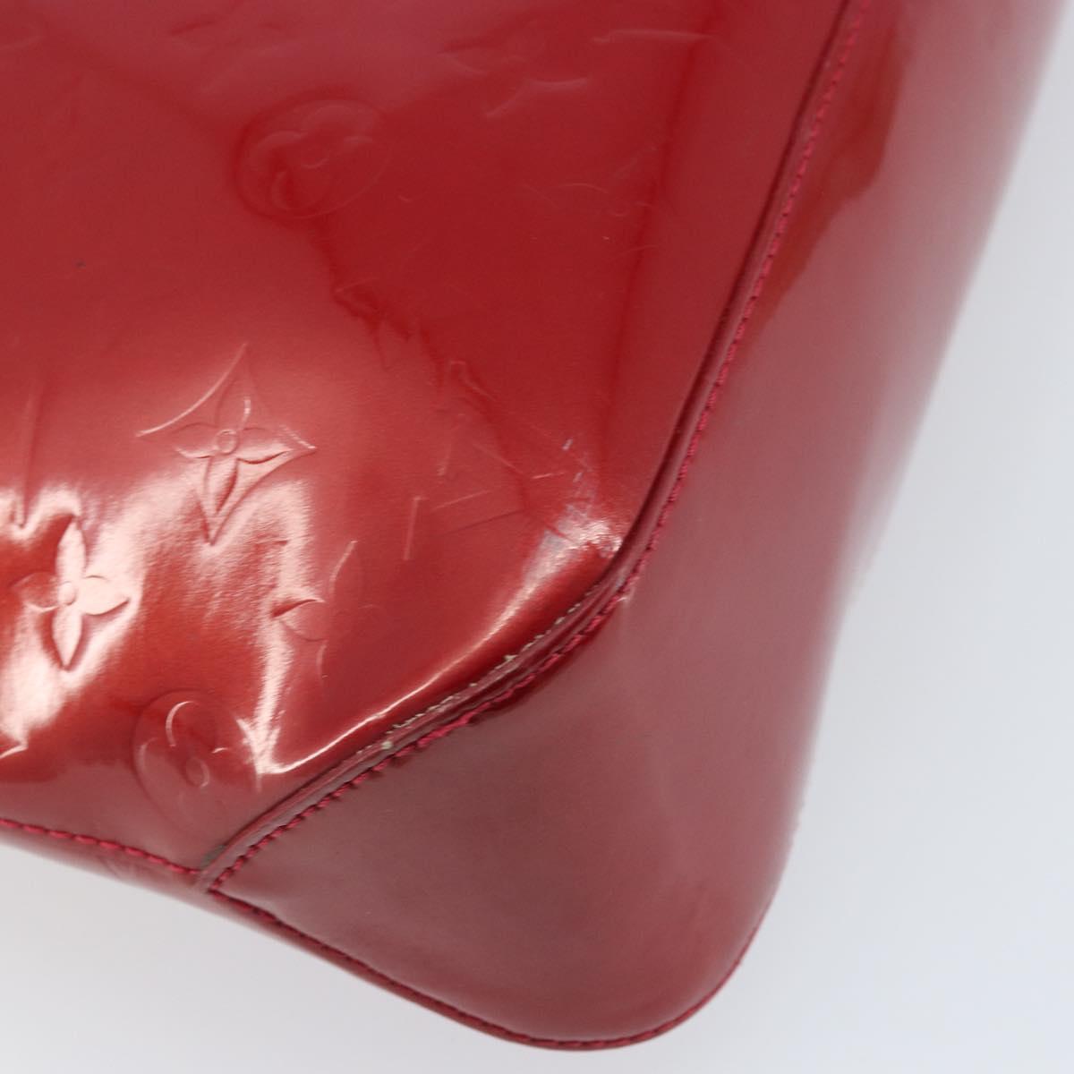 LOUIS VUITTON Monogram Vernis Brentwood Bag Pomme D'amour M91989 LV Auth BAZ027A