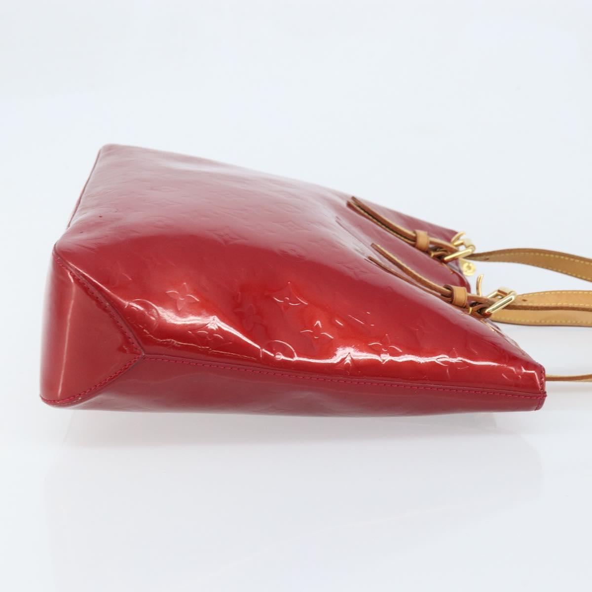 LOUIS VUITTON Monogram Vernis Brentwood Bag Pomme D'amour M91989 LV Auth BAZ027A