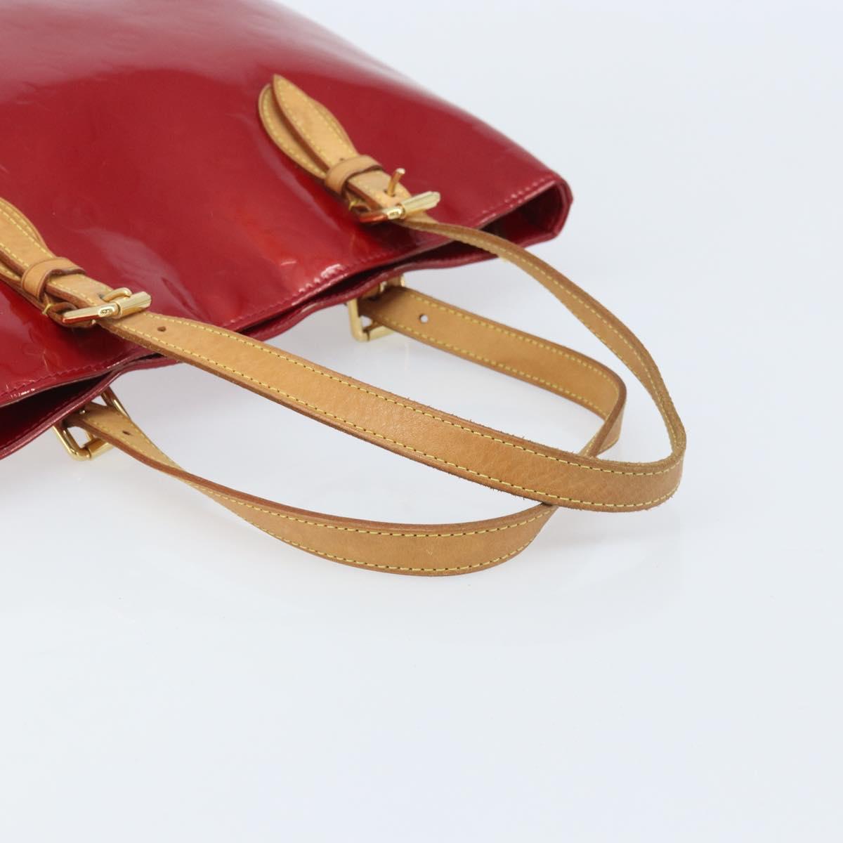 LOUIS VUITTON Monogram Vernis Brentwood Bag Pomme D'amour M91989 LV Auth BAZ027A
