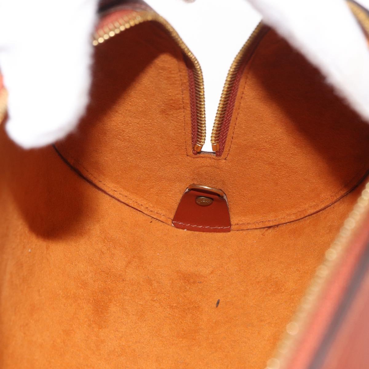 LOUIS VUITTON Epi Soufflot Hand Bag Brown M52223 LV Auth BAZ030A