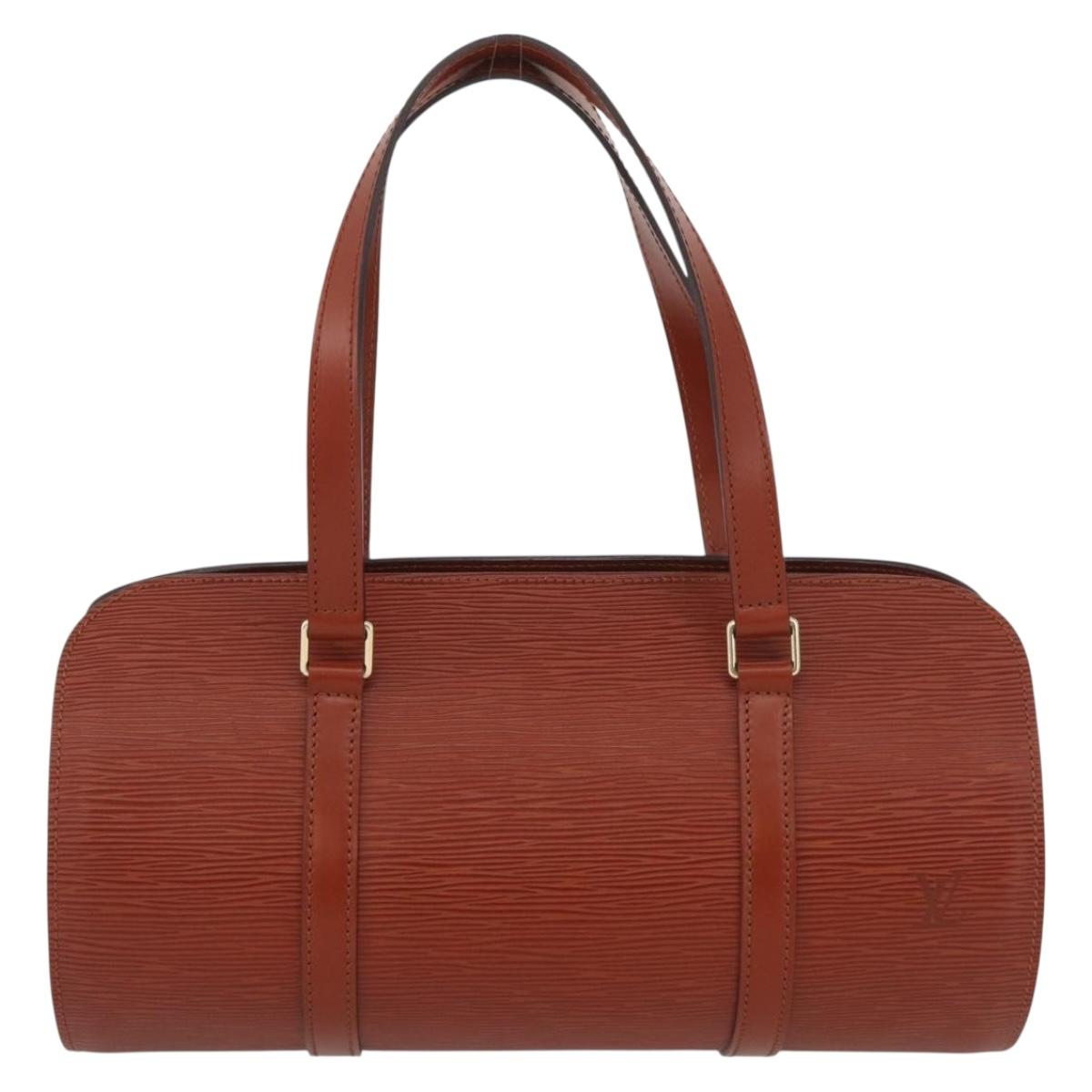 LOUIS VUITTON Epi Soufflot Hand Bag Brown M52223 LV Auth BAZ030A