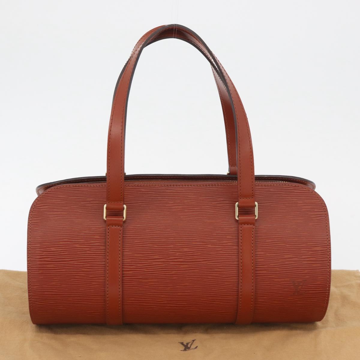 LOUIS VUITTON Epi Soufflot Hand Bag Brown M52223 LV Auth BAZ030A