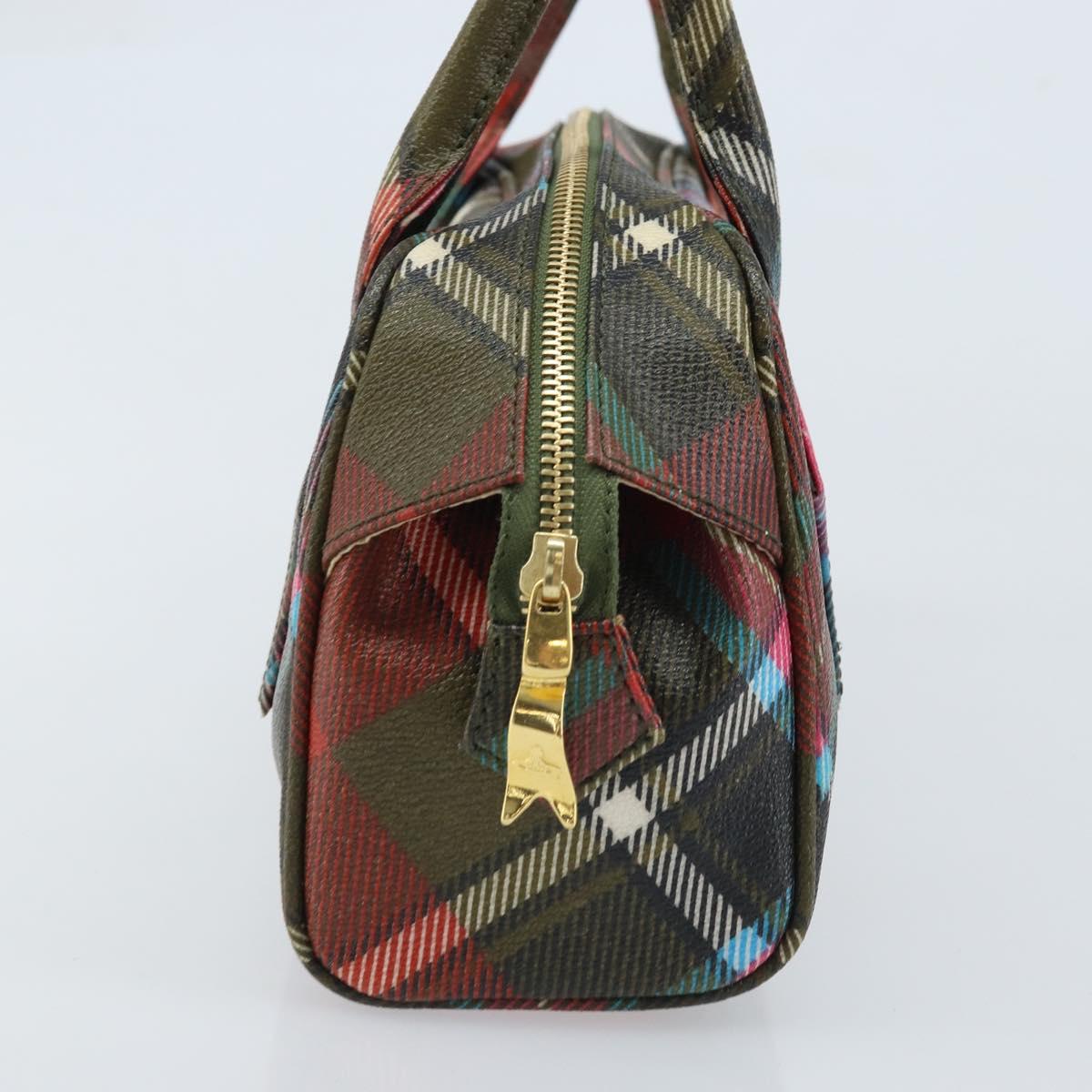 Vivienne Westwood Hand Bag PVC Canvas Red Gold Auth BAZ043A