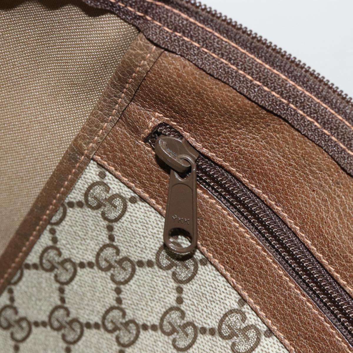 GUCCI GG Supreme Web Sherry Line Boston Bag PVC Beige Gold 89 19 012 Auth BAZ049