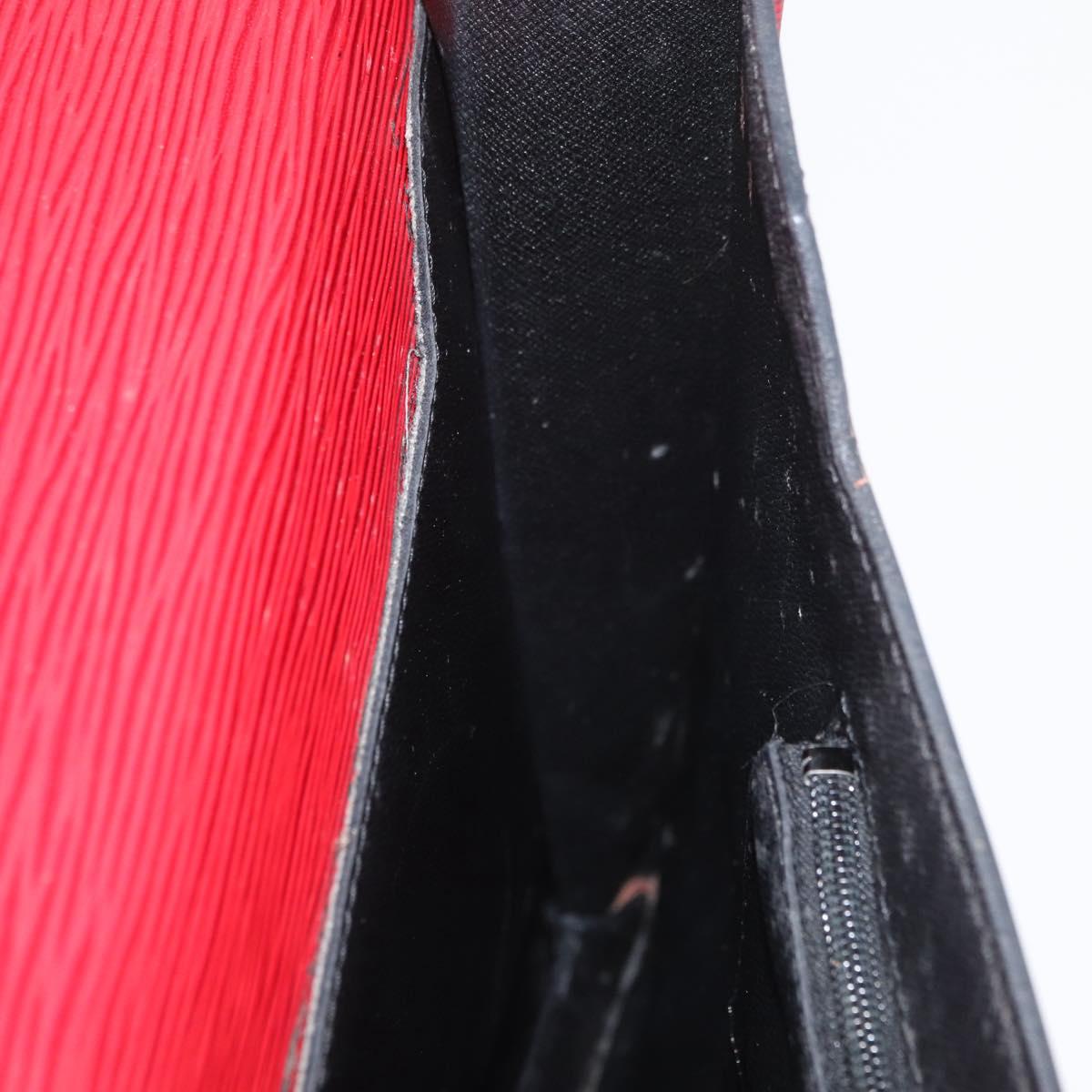 LOUIS VUITTON Epi Porte Documents Bandouliere Briefcase Red LV Auth BAZ082