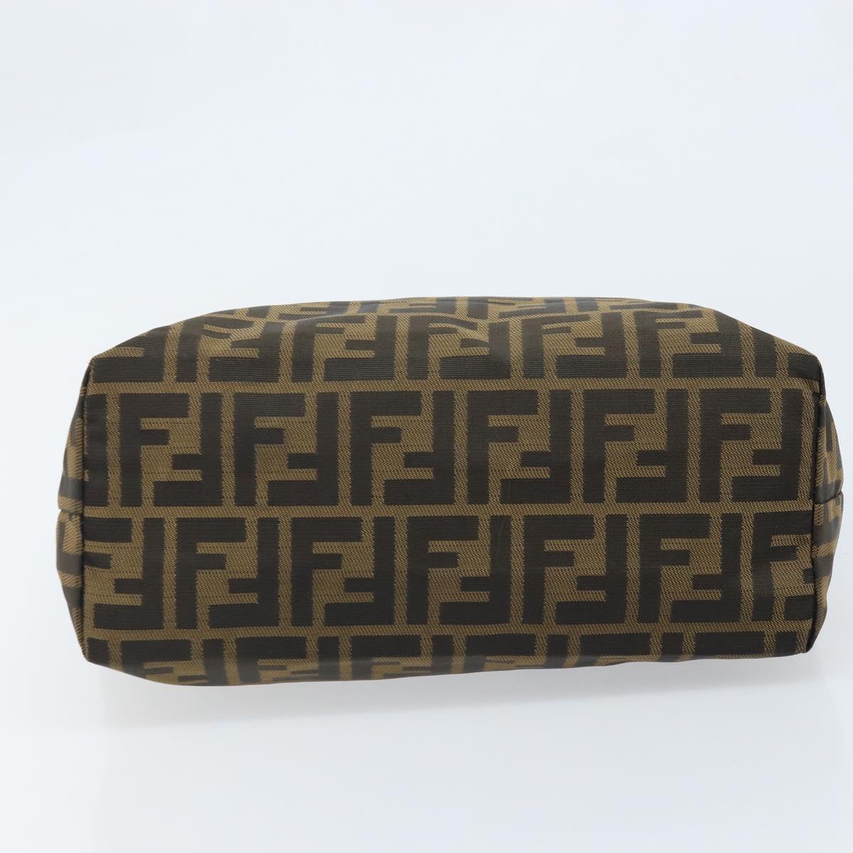 FENDI Zucca Canvas Tote Bag Black Brown Auth BAZ112