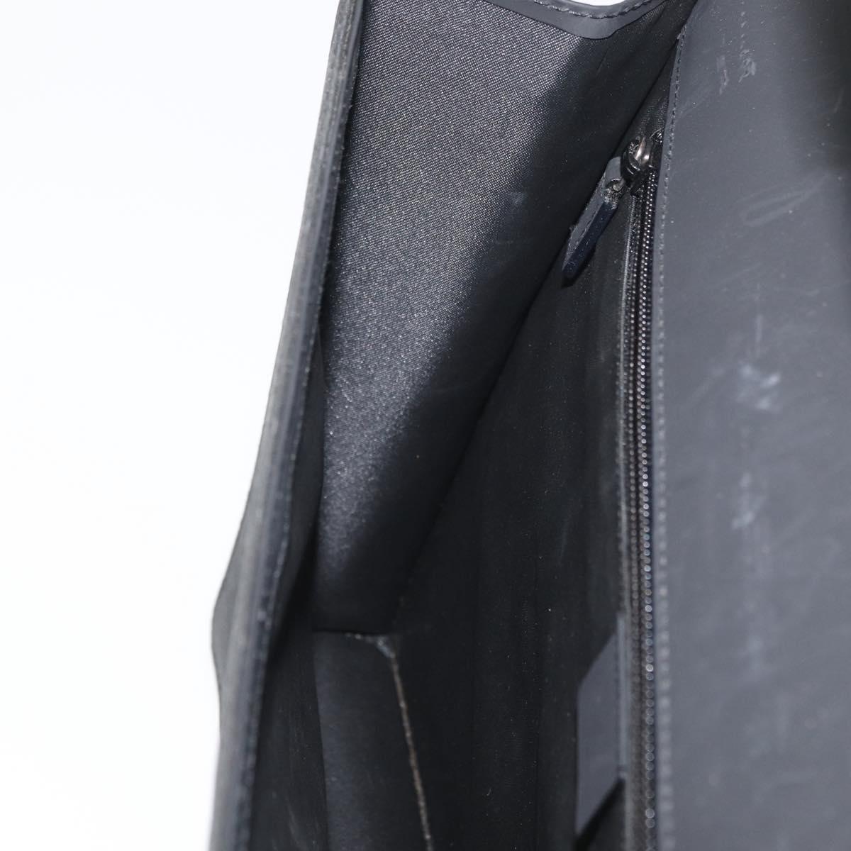 GUCCI GG Canvas Business Bag Nylon Black Silver 015 0235 Auth BAZ135A