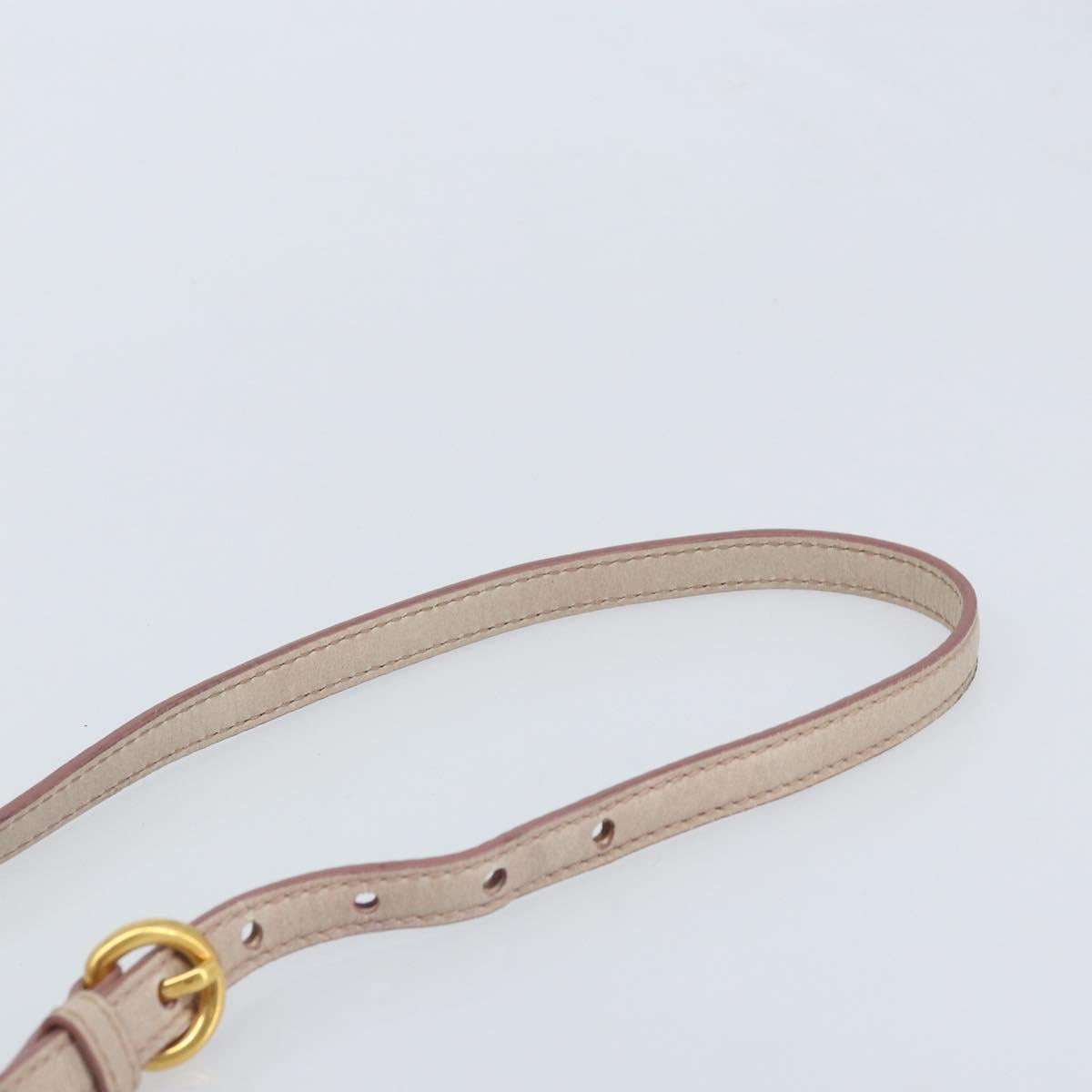 Miu Miu Hand Bag Leather 2way Pink Gold Auth BAZ142M