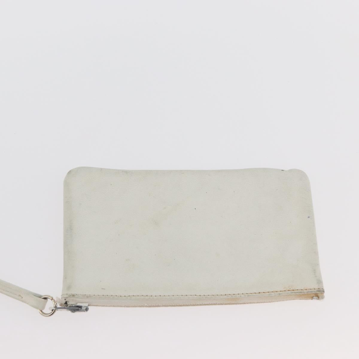 CHANEL Matelasse Drawstring Chain Shoulder Bag Leather Beige Gold CC Auth BAZ157