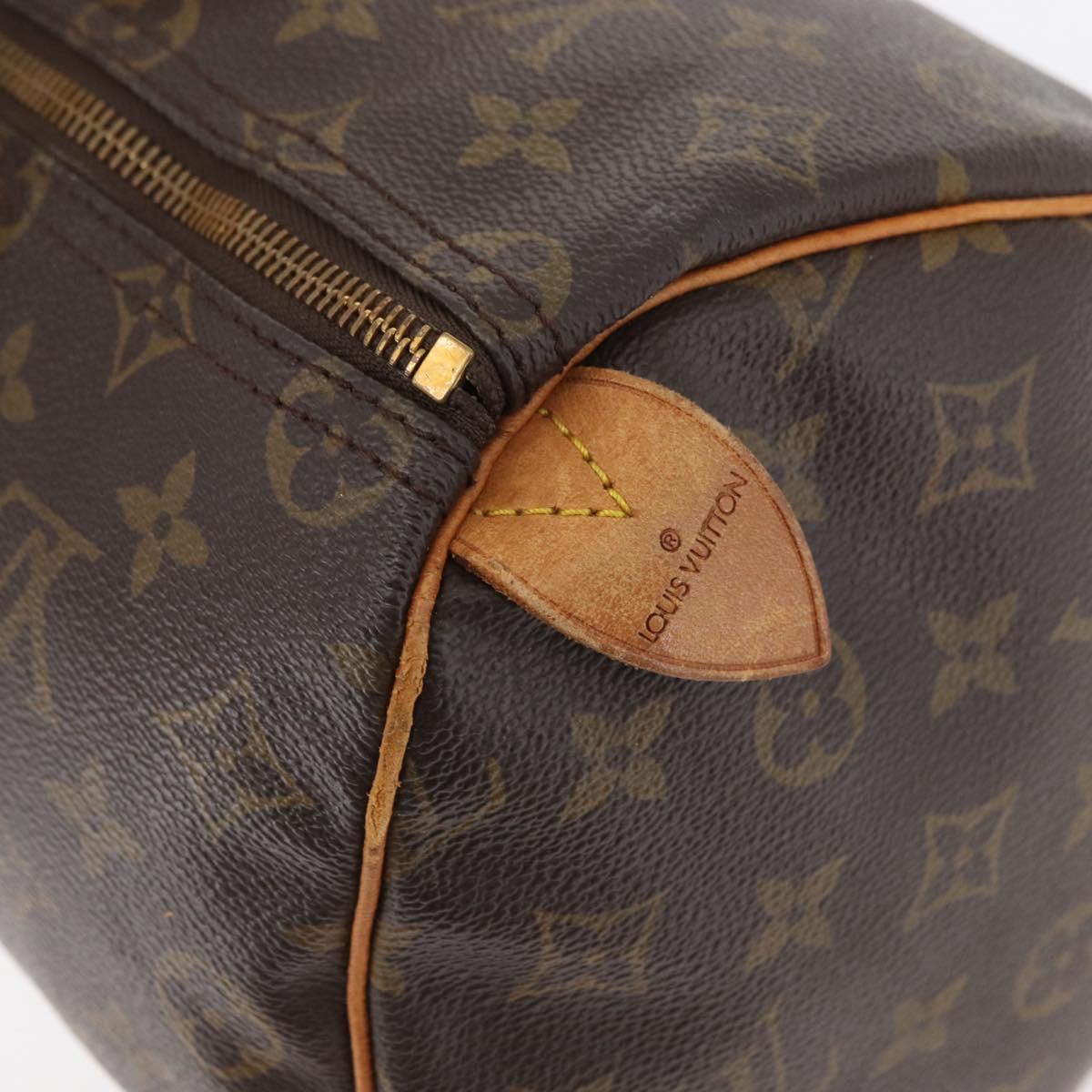 LOUIS VUITTON Monogram Speedy 35 Hand Bag M41524 LV Auth BAZ174