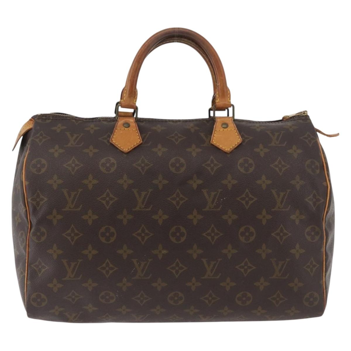 LOUIS VUITTON Monogram Speedy 35 Hand Bag M41524 LV Auth BAZ174