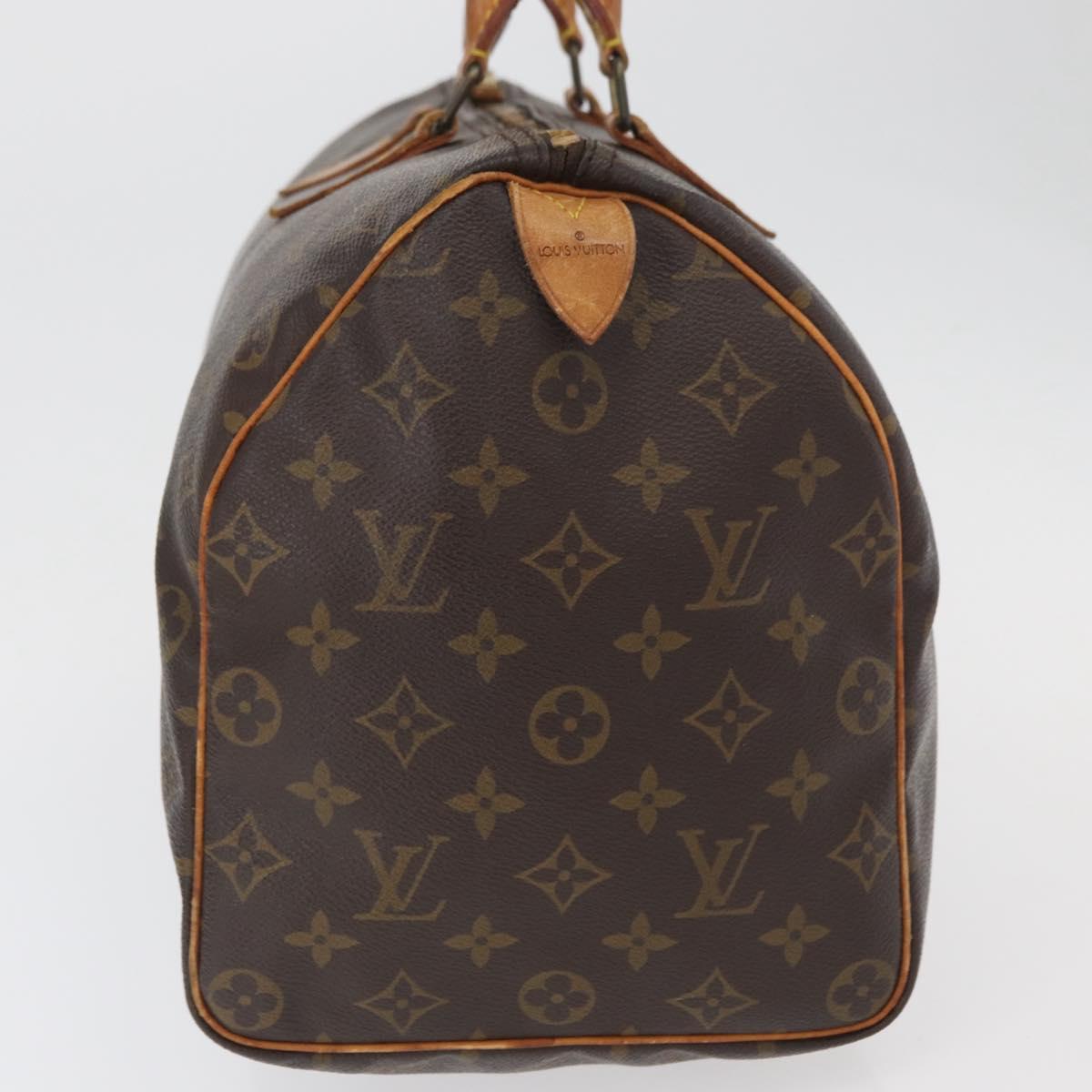 LOUIS VUITTON Monogram Speedy 35 Hand Bag M41524 LV Auth BAZ174